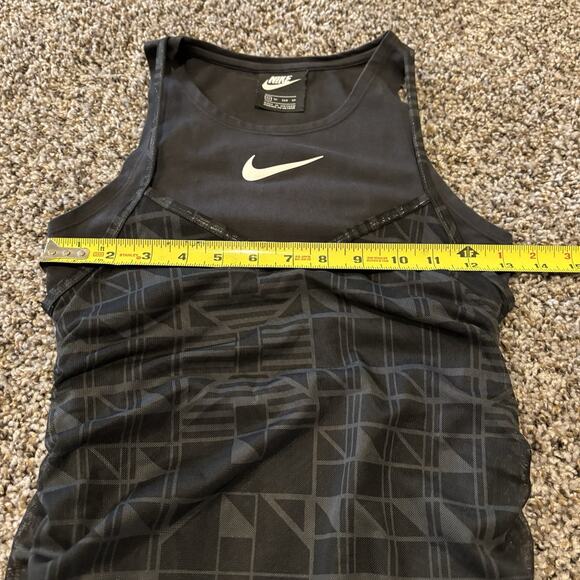 Nike Tank Dress XS Black Shirred Bodycon - Picture 9 of 13
